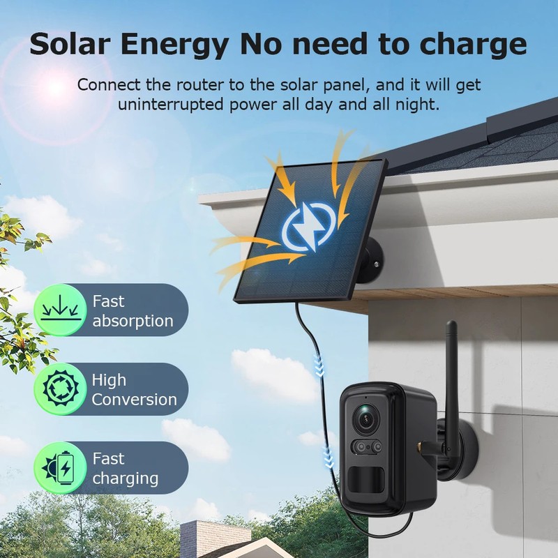 INQMEGA 5MP Wifi Solar Camera Kit Outdoor Wireless Security Surveillance Camera gallery