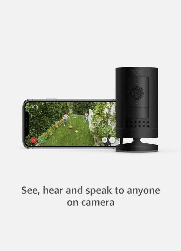 Ring Stick Up Plug-in 1080p HD Security Camera -White