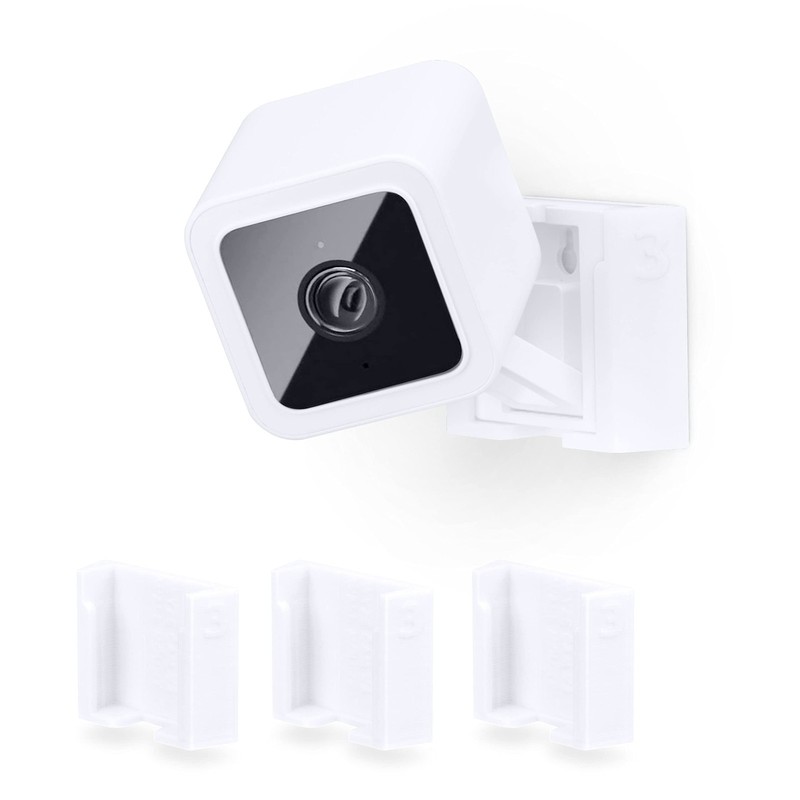 3 Pack Wall Mount for Wyze Cam V3 V4 - Easy Install, No Tools, Strong Adhesive, gallery