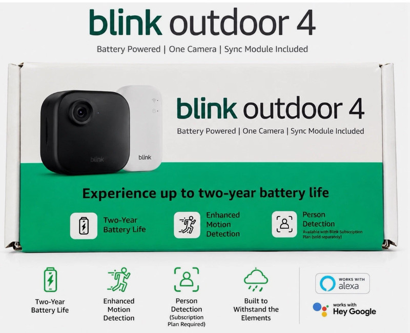 NEW - Blink Outdoor 4 One Camera System w/Sync Module gallery