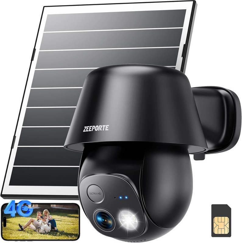 4G LTE Solar Security Camera - Wireless, 24/7 HD Recording, AI Motion Detection gallery