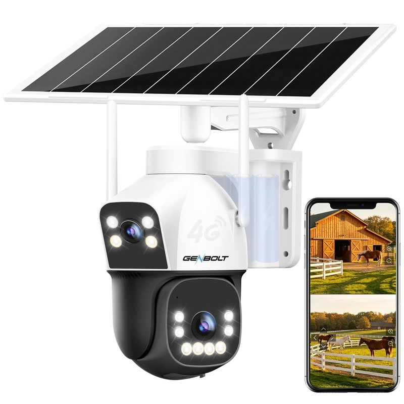 4G Solar Security Camera - Wireless Outdoor, 15600mAh, No WiFi, 24/7 Recording, gallery