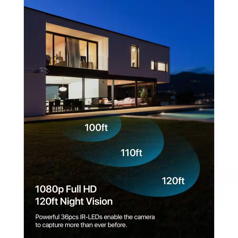 1080P TVI Hardwired Outdoor Bullet Security Camera with Audio Only Compatible fo gallery
