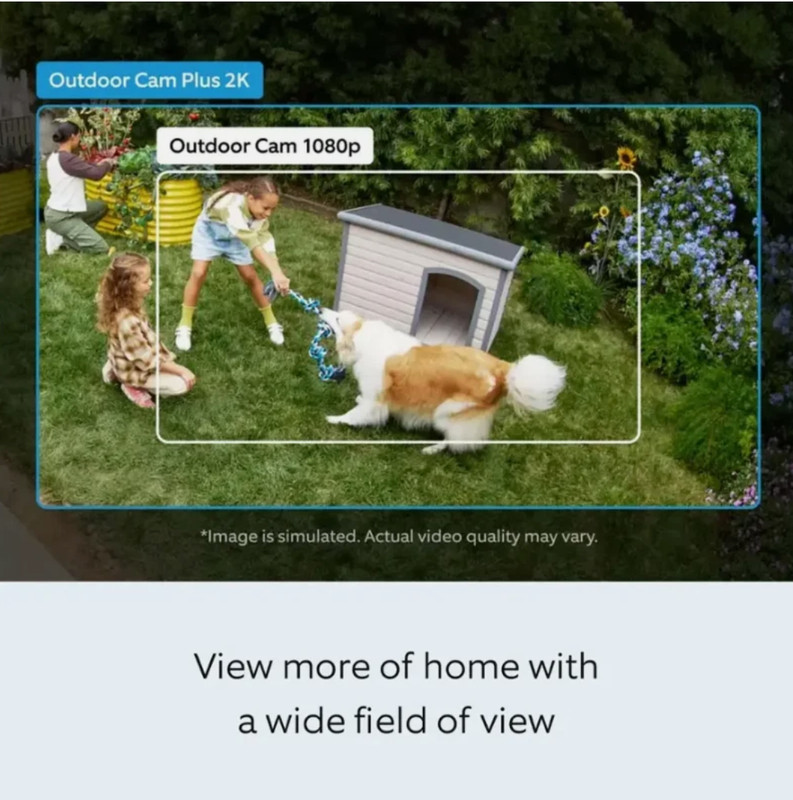 Ring Outdoor Cam Plus Plug-In Security Camera 2K Video Color Night Vision – New gallery