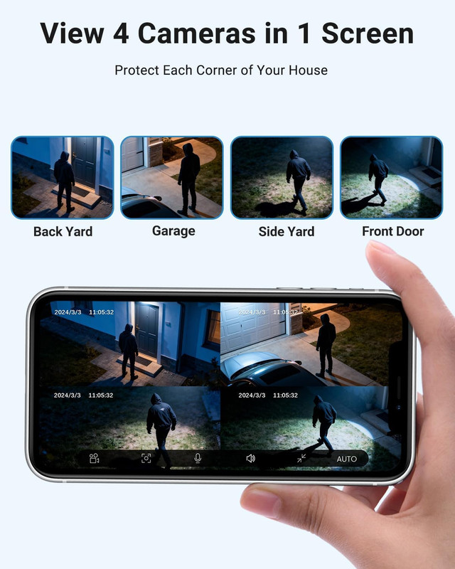 Solar Camera Security Outdoor - AOV 24/7 Recording Security Cameras Wireless Out gallery