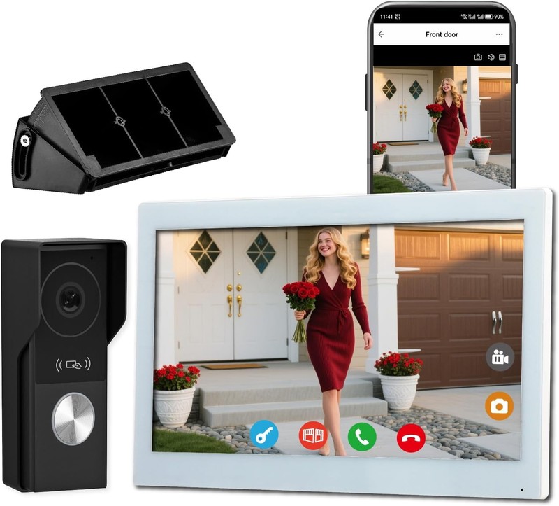 Smart Video doorbell intercom System videophone for Home with 10.1 inch Big T... gallery