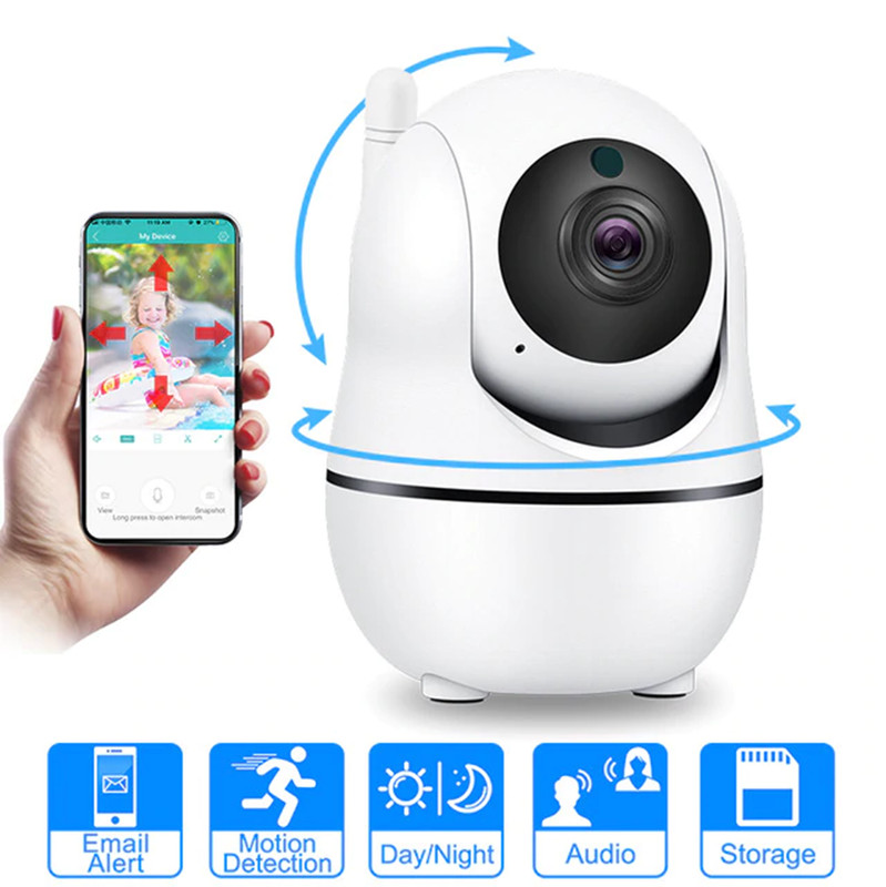 Smart IP Home Security System WiFi Wireless HD 1080p Video Camera w/ 2-way Audio