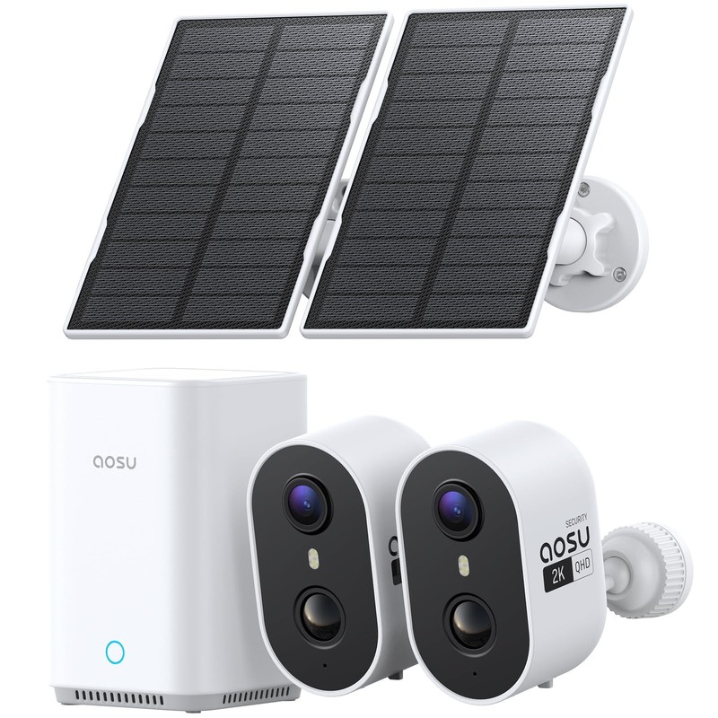Solar Security Cameras Wireless Outdoor, 2K HD Home Security Camera System, P…