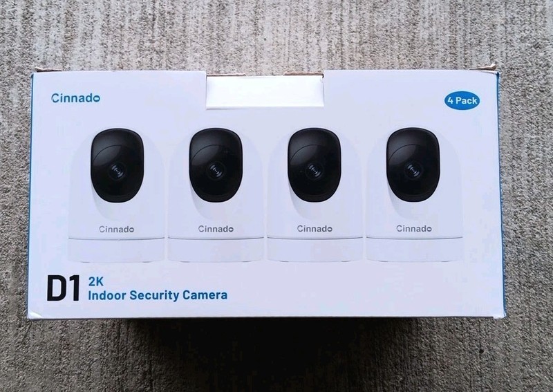 Cinnado D1 2K Indoor Security Camera 4 Pack Smart WiFi Home Surveillance