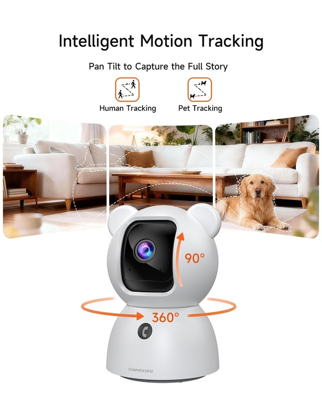 Camara De Seguridad 2.5K Con Deteccion De Humanos Y Mascotas Pack De 2 gallery