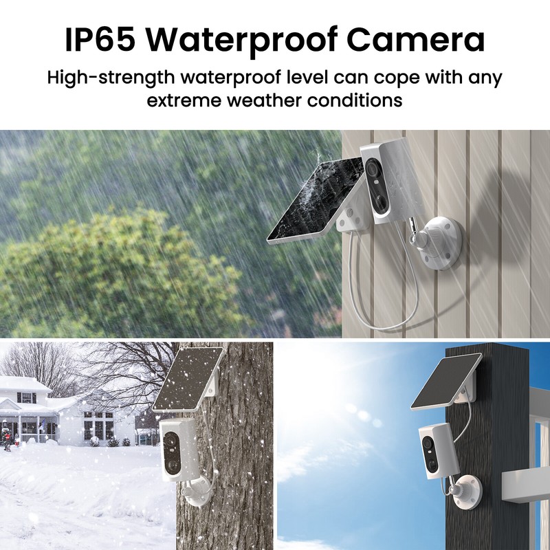 No WiFi 4G LTE Cellular Solar Security Camera Outdoor Wireless Home 2 Way Audio gallery