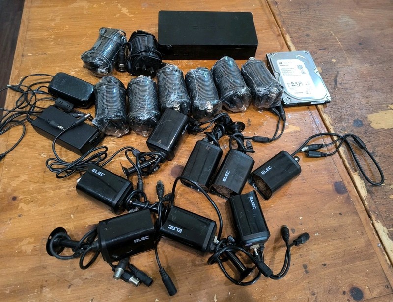 ELEC EL-CP02 Night Vision Security Cameras IP66 3.6mm – Tested. 8 Cameras