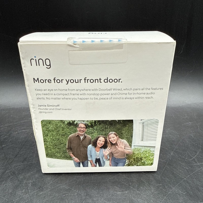 Ring Wired 1080p Video Doorbell with Chime - Black gallery