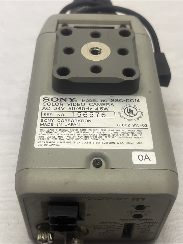 Sony SSC-DC14 Hyper HAD Digital Color Video Camera w/ Cosmicar 3.5-8mm 1:14 gallery