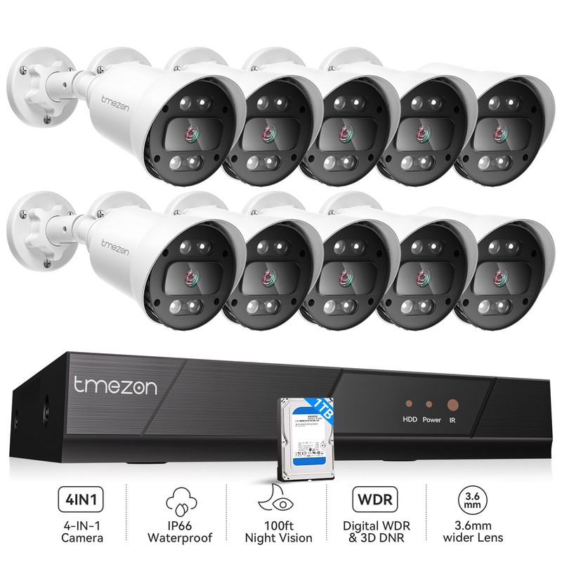 5MP Security Camera System CCTV 16CH DVR HD IR Outdoor IP66 for Home Security gallery