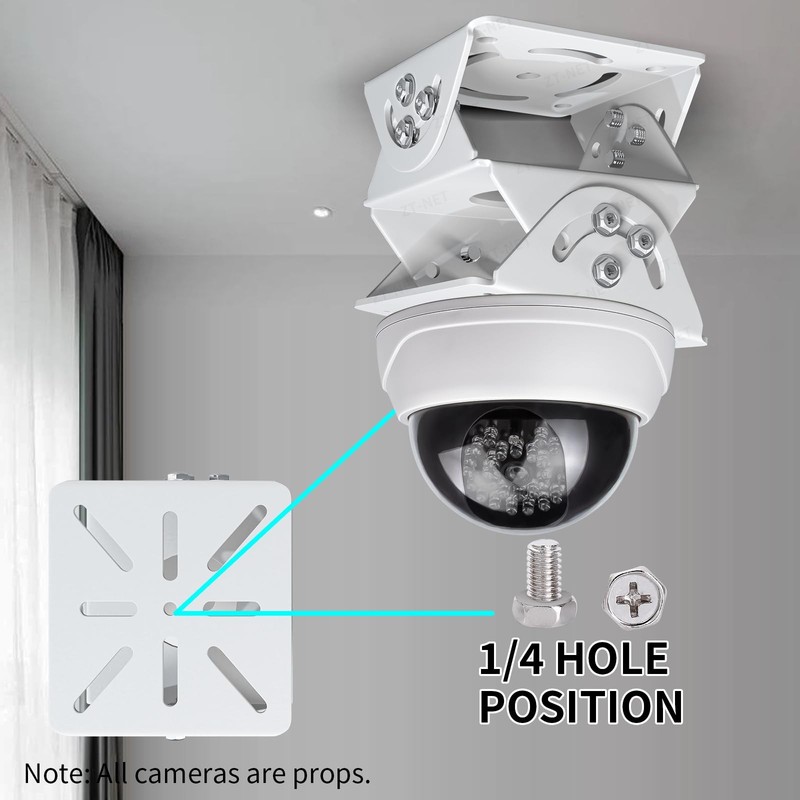 Universal Joint Mount for Security Camera 3-Axis Bracket Adjustable Solid Met... gallery