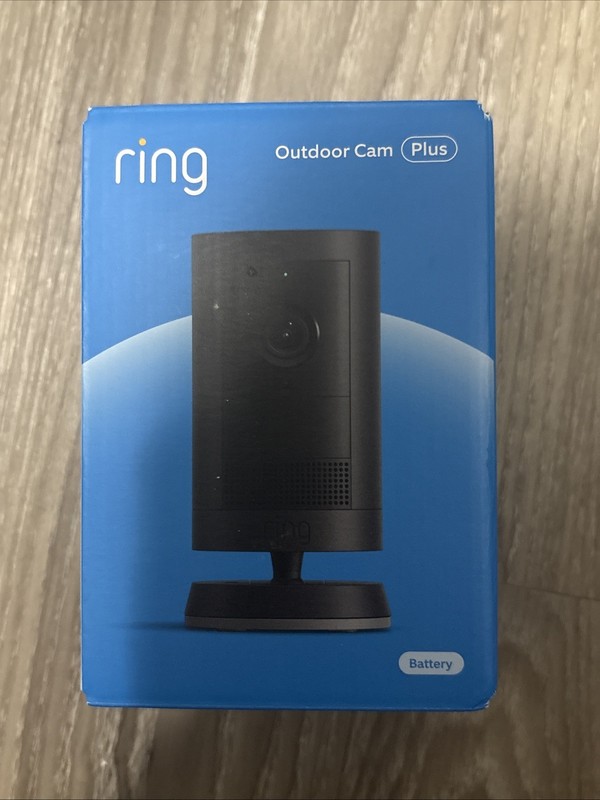 Ring Outdoor Cam Plus Battery 2K HD Smart Security Camera Black