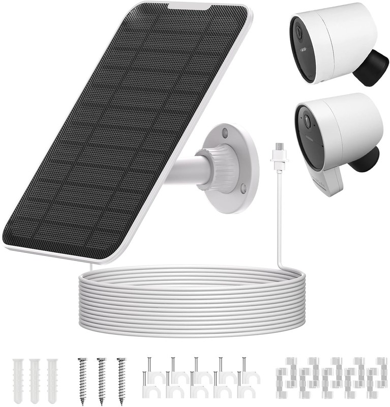 4W Solar Panel Compatible with SimpliSafe Outdoor Security Camera and Series 2,