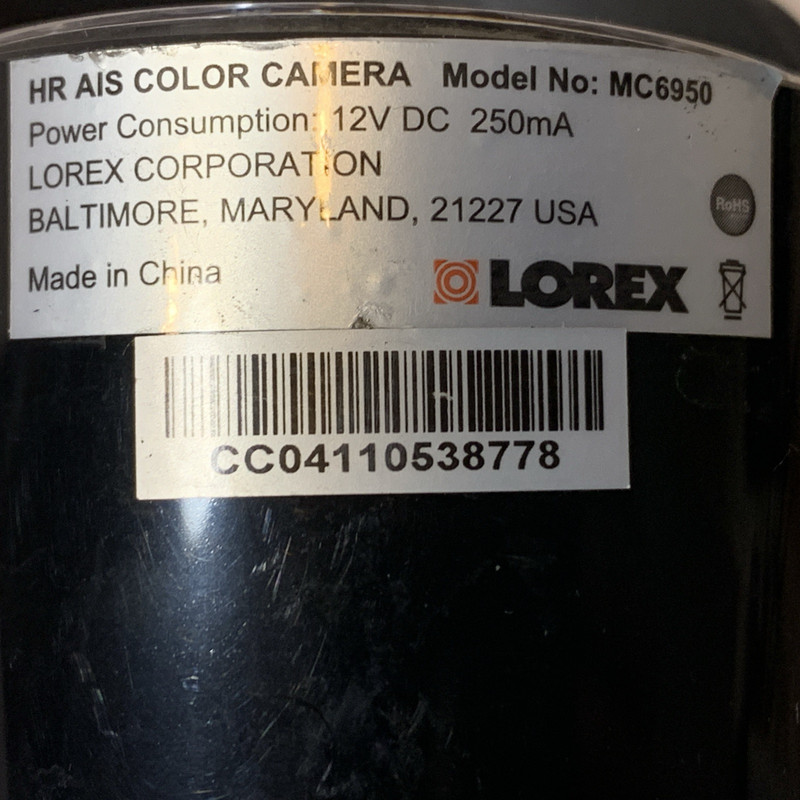 LOREX Security Bullet Camera Model MC6950 gallery
