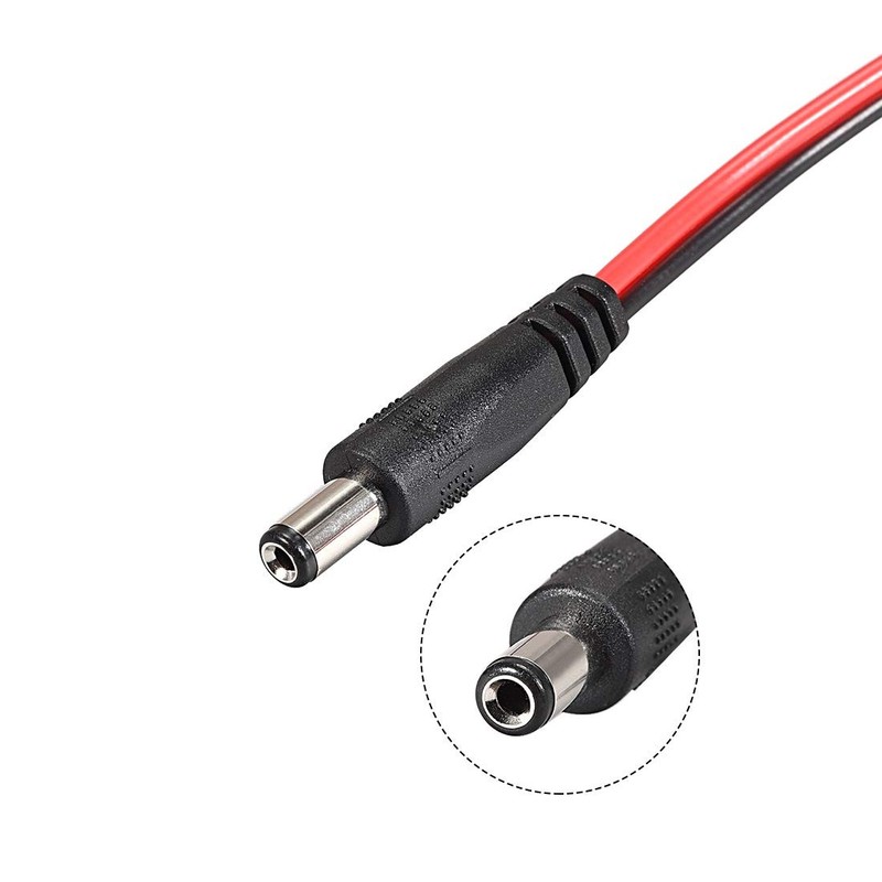 uxcell 2.1mmx5.5 mm 12V DC Male Jack to Alligator Clip Power 54cm, Black gallery