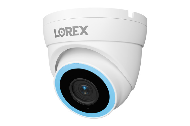 Lorex Connect V5 4K PoE Turret Cameras with Color Smart Security Lighting – Whit