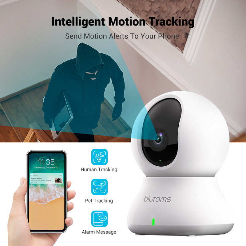 2/4X Blurams 2K Indoor Security Camera Pet Baby Child Monitor Night Vision FHD gallery