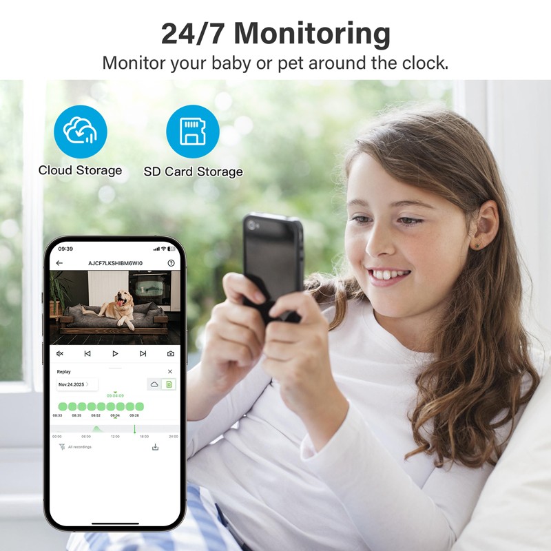 JENNOV 360° PTZ WiFi Security Camera Wireless Smart Two Way Audio Outdoor 3MP gallery