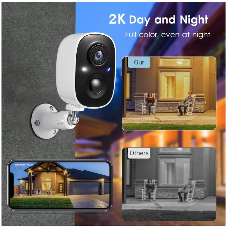 Wireless Outdoor Camera 2-Way Talk Spotlight Siren