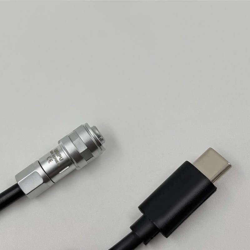 Type C PD To Weipu 2 Pin Female Coiled Power Cable For BMPCC 4K/6K SF610S gallery