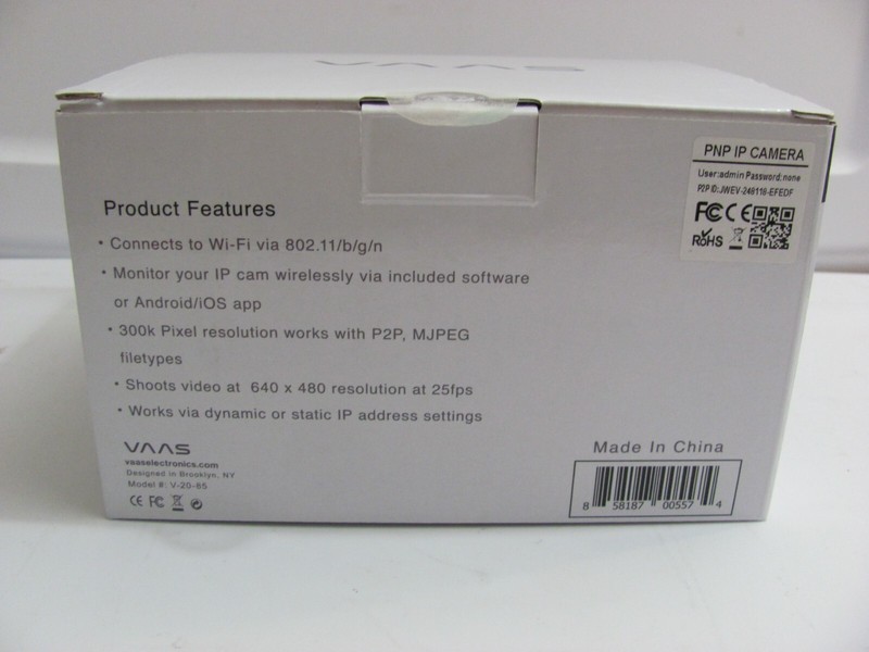 VAAS Wireless Wi-Fi Outdoor Security Camera With Motion Detection NEW Open Box gallery
