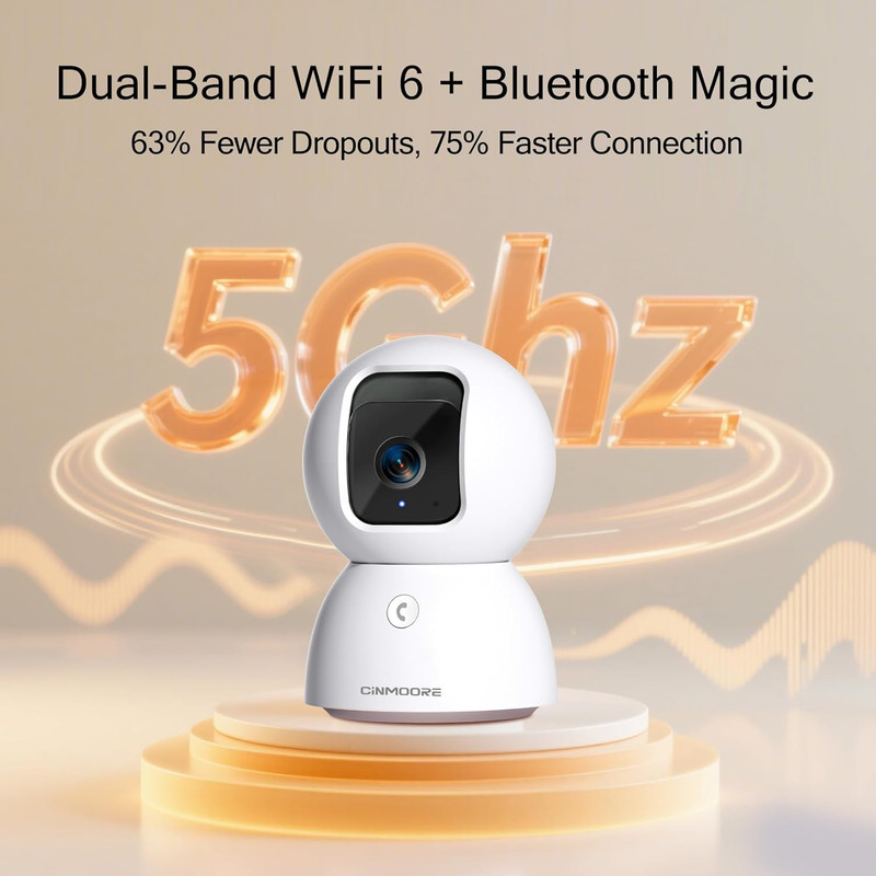 2-Pack 5G Indoor Security Cameras with AI Tracking and Night Vision gallery