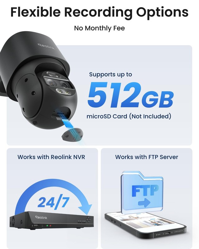 PoE PTZ Security Camera System, 4K Camera with Dual-Lens, 6X Hybrid Zoom, 355... gallery
