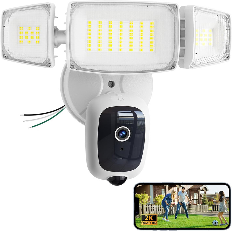 Floodlight Camera Outdoor – 2K QHD Security Cam with Motion-Activated Flood Ligh gallery