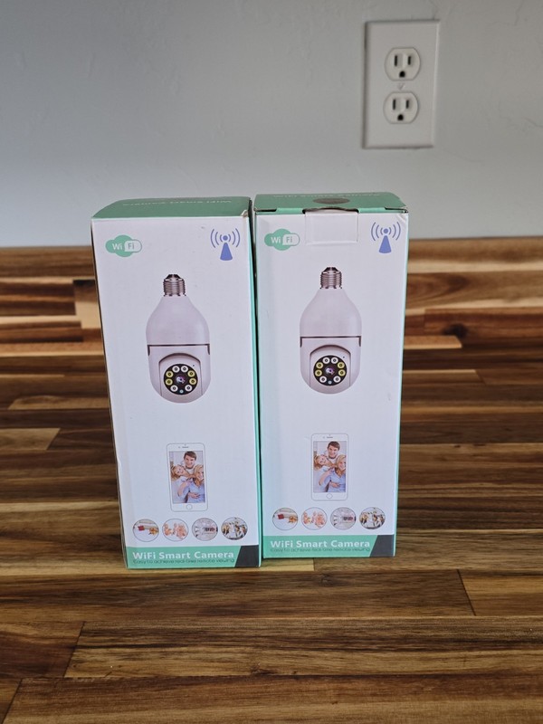Pair Of WiFi Smart Camera Lightbulb NEW