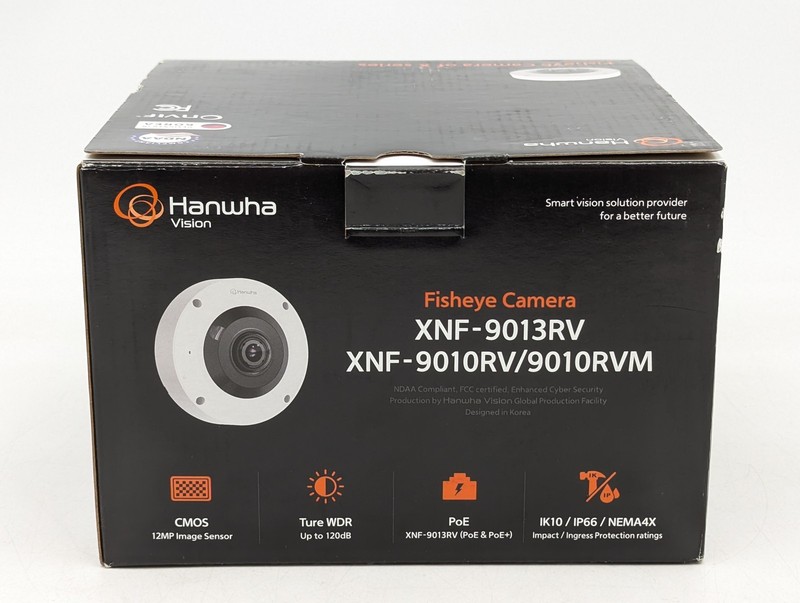 Hanwha X series 12MP Sensor 360 Outdoor Fisheye Security Camera (XNF-9010RV) gallery