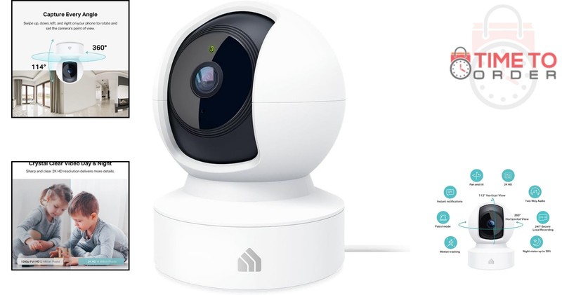 Indoor Security Camera 2K HD Night Vision Motion Detection Baby Pet Monitor gallery