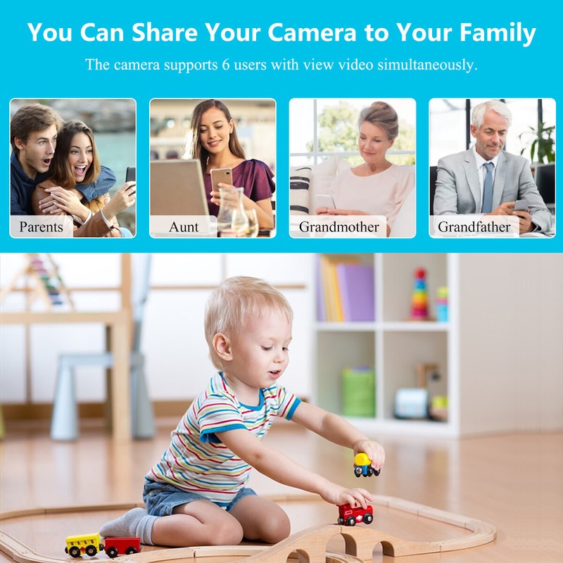 2K Wifi Camera 4MP Wireless PIR Motion Night Vision Camcorder Home Security Cam gallery