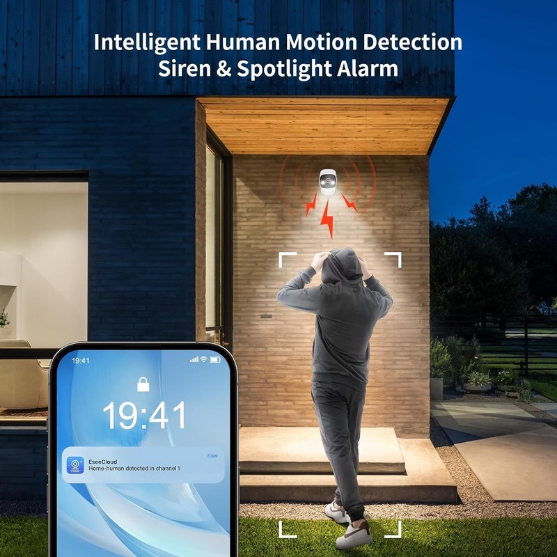 Waterproof Indoor/Outdoor Security Camera with 2K HD & Smart Motion Alerts gallery