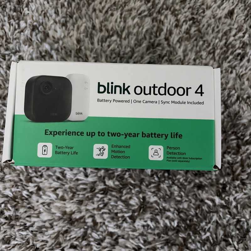 New Blink Outdoor 4 (4th Gen) Smart Security Camera Wire Free W/ Sync Module
