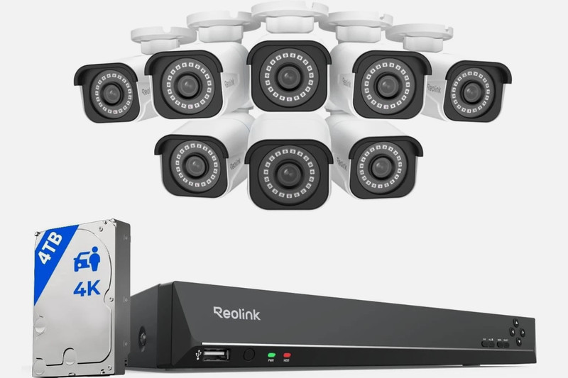 Reolink RLK16-810B8-A 16-Channel 8-Cam 12MP 4TB IR IP Security System