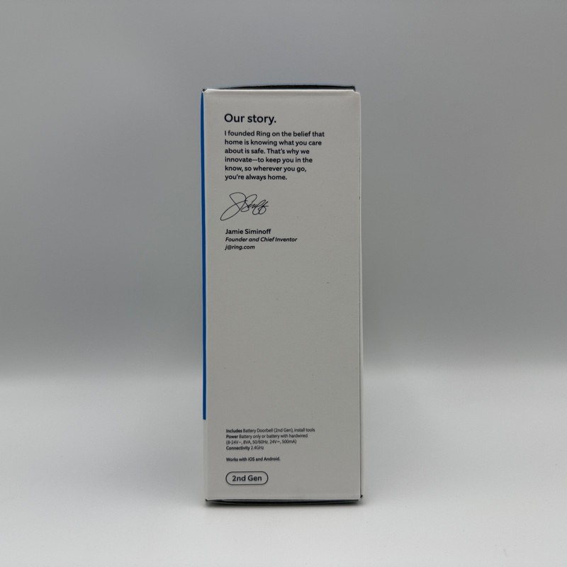 Ring Battery Doorbell 2nd Gen Retinal 2K Matte Mocha New Factory Sealed gallery