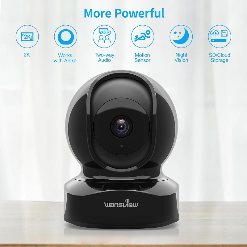 NEW Smart Home Security Camera WiFi Indoor Pan Tilt IP Night Vision Pet Monitor gallery