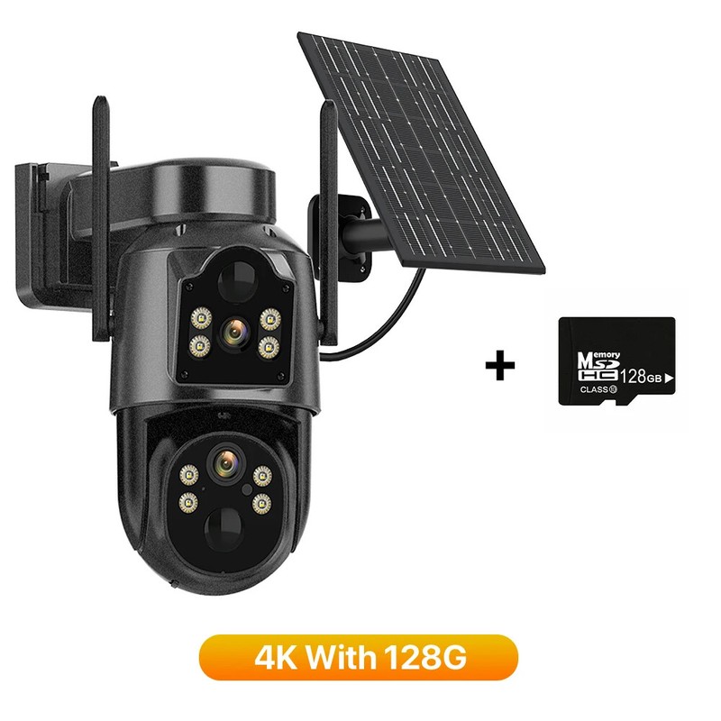 4K HD Solar WiFi Camera Outdoor 2K Security Solar Panel Video Surveillance CCTV gallery