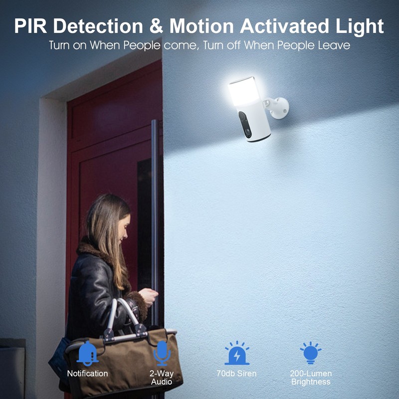 ANRAN Wireless FloodLight Security Camera System WiFi Outdoor Home Solar Battery gallery