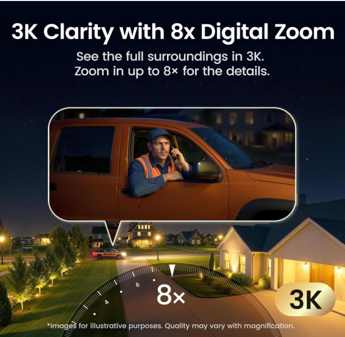 Cámara Exterior Inalámbrica 3K Doble Lente Solar PTZ 360°, Nuevo gallery