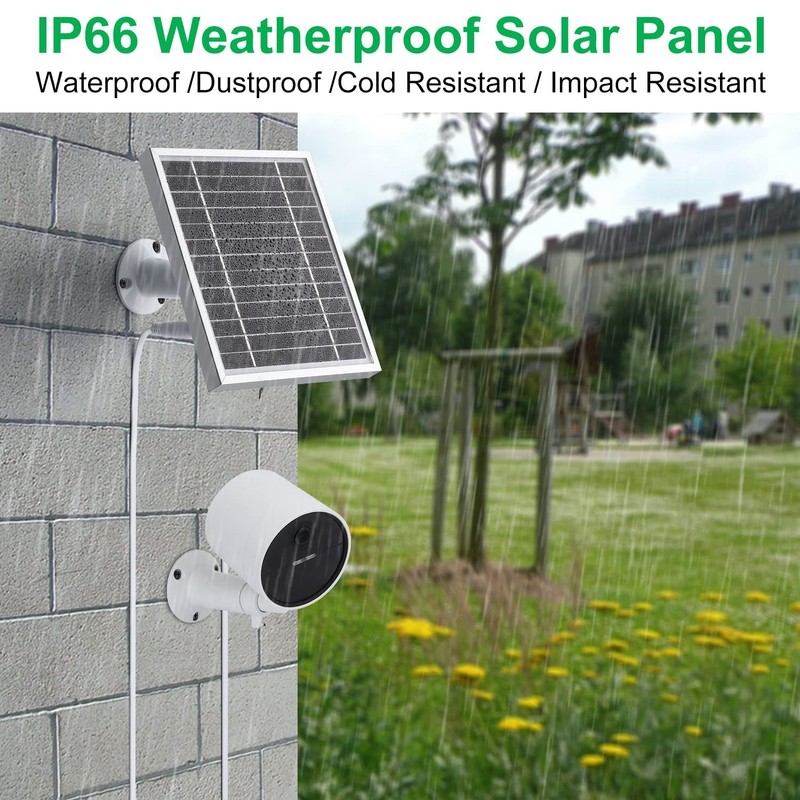 Solar Panel for SimpliSafe Outdoor Camera, Continuous Power Supply, Durable AL A gallery
