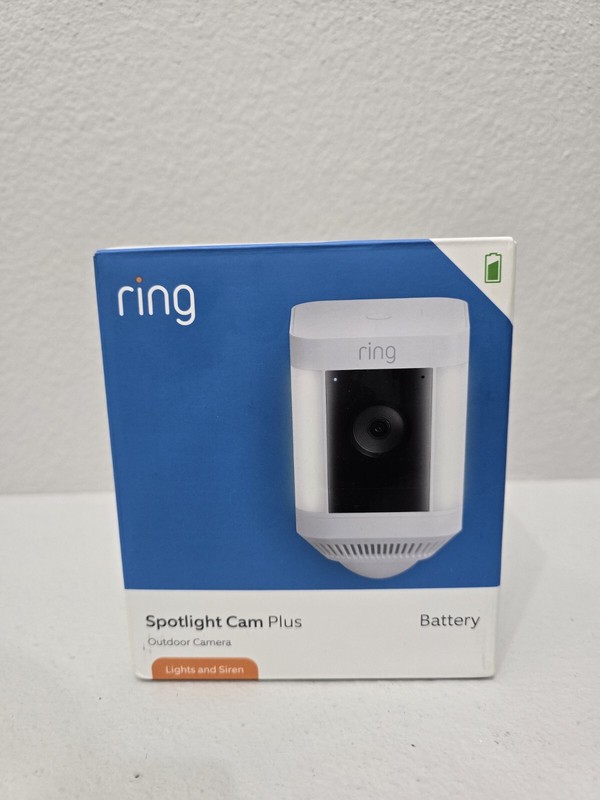Ring Spotlight Cam Plus, Battery – White