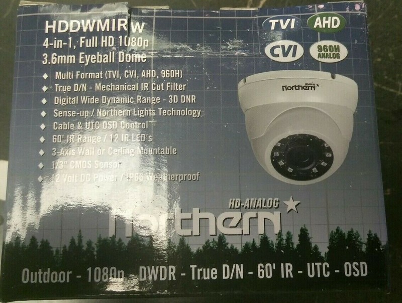 1-Northern 4 in 1 HD Outdoor 1080P 3.6mm 60' IR Eyeball camera-White-#HDDWMIRW gallery