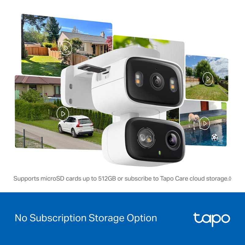 2K Indoor/Outdoor Dual Lens Pan/Tilt Security Camera - 125° Wide-Angle, Motion D gallery