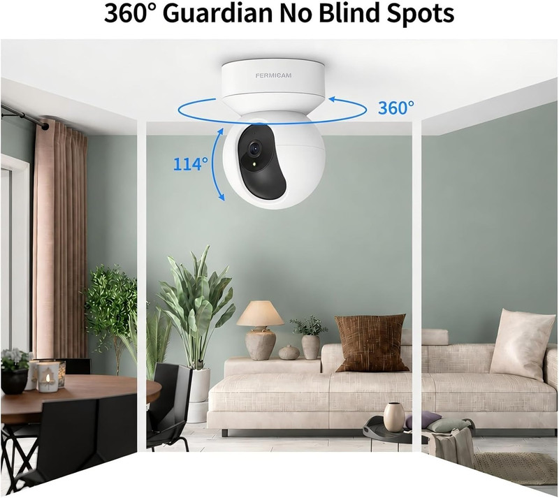 Indoor AI Security Home Camera, 360°, AI Ultra HD, Smart Search, Wifi, Baby/Pet gallery